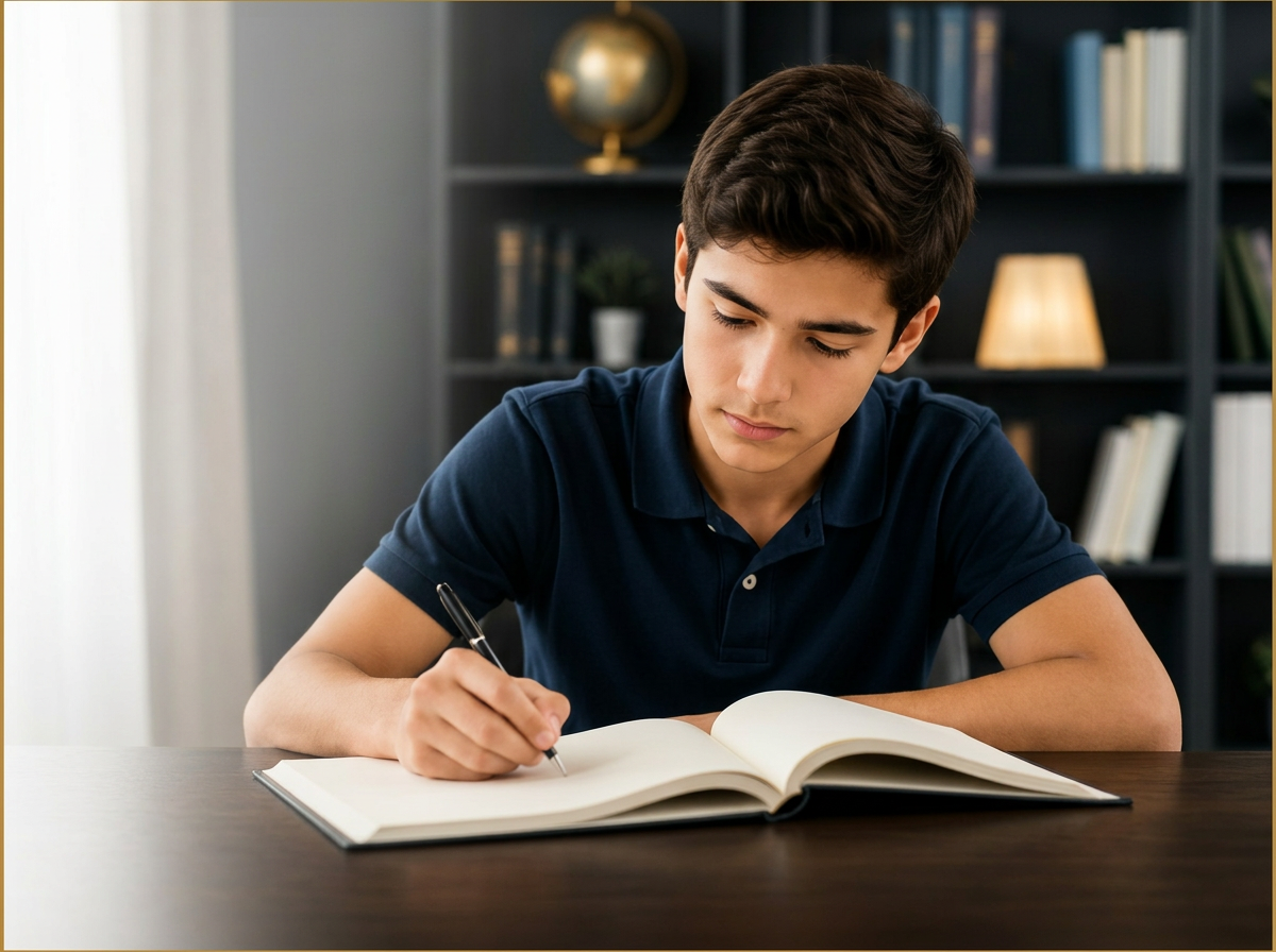 Student studying mathematics